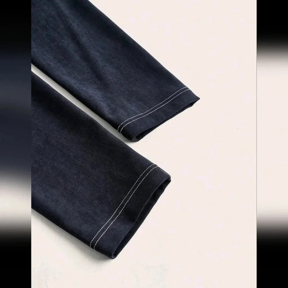 2pcs Women Casual Colorblock Outseam Blouse And Pants Suit, Autumn - Picture 8 of 9